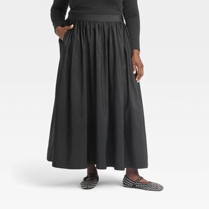 A New Day - Women's Voluminous Maxi Skirt - A New Day Black XX Black